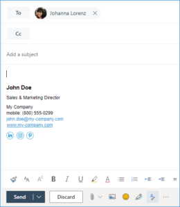 add an email signature in outlook 365