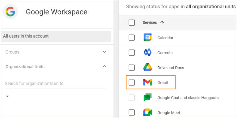 google workspace email