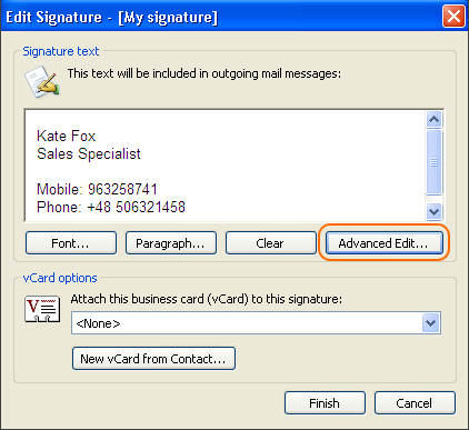 microsoft outlook signature from administrator