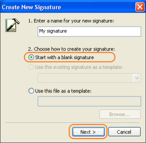 add signature to outlook 2010 email