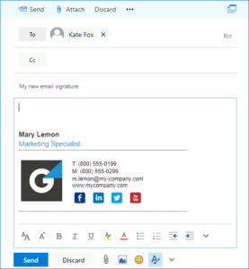 How to set up email signature in Outlook on the web?