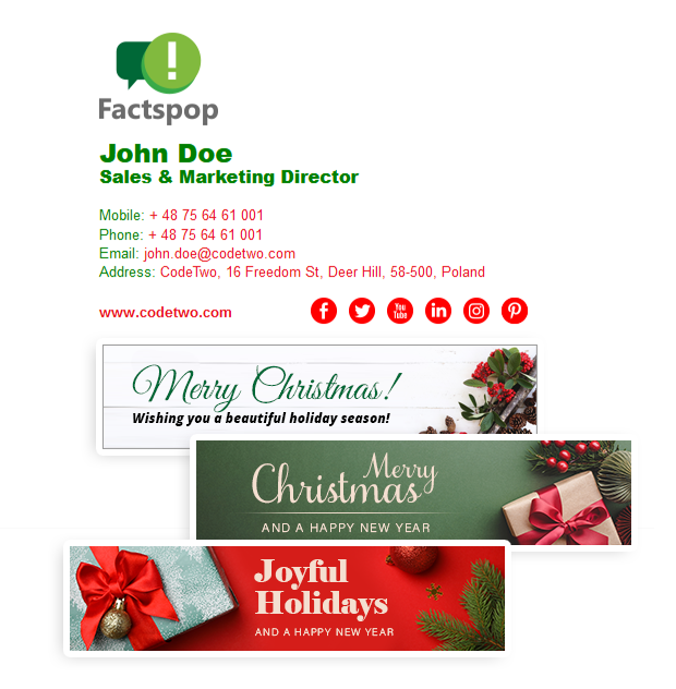 Free 2023 Christmas inspirations for your email signatures