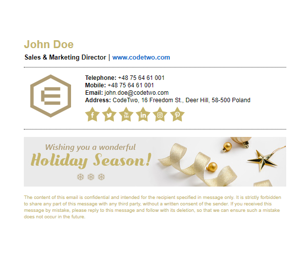 Holiday Signature Template Classy Holidays Mail Signatures