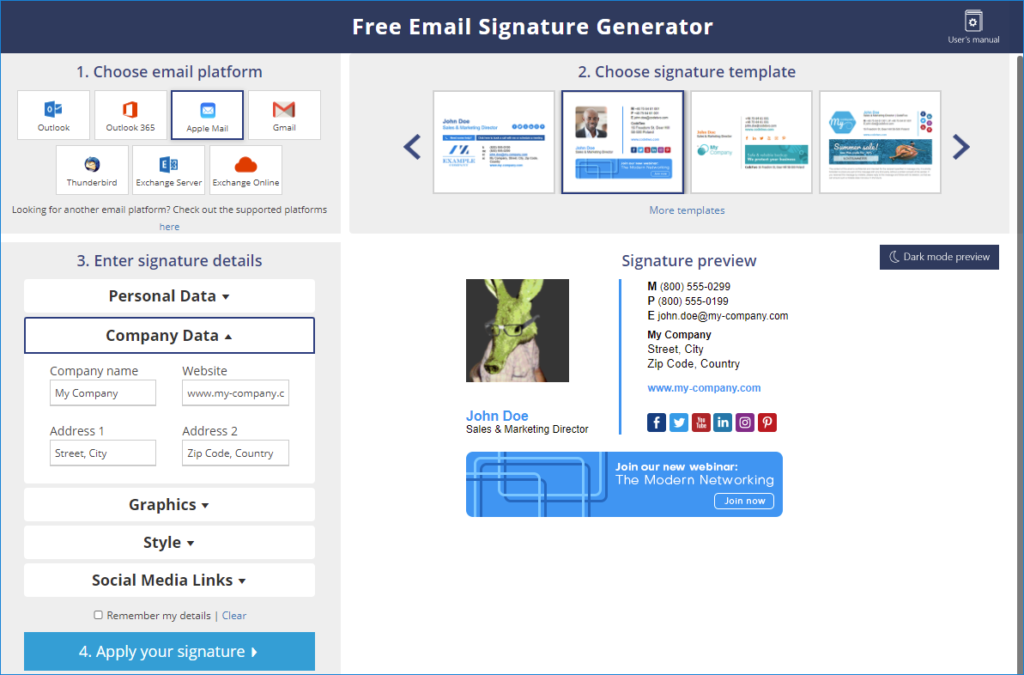 how to add email signature in mail mac