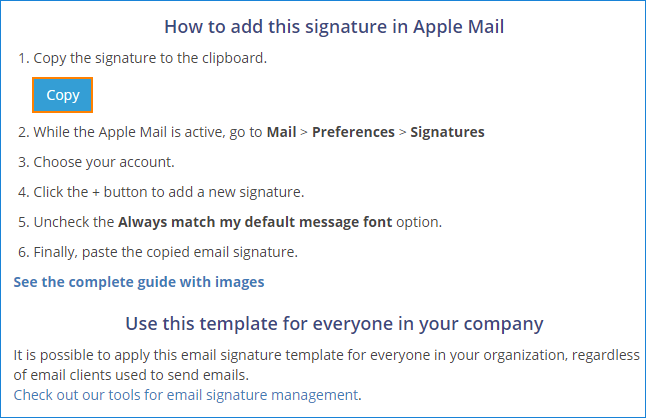 mac mail signatures